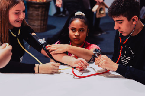 Stand an der Berufsmesse